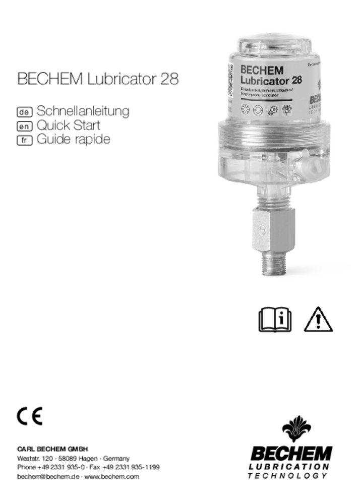 BECHEM Lubricator 28 - Quick Start